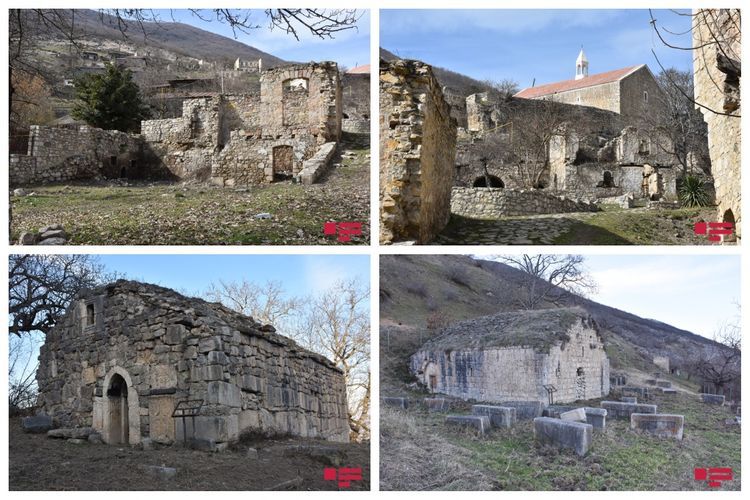 The property of Malik-Aslanovs given to the kolkhoz, the palace of the Dizag maliks, the Albanian temple of the XII century  - REPORTAGE FROM TUGH