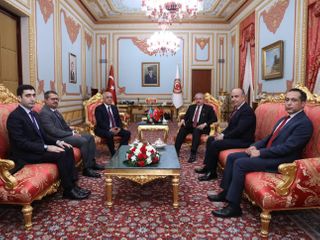 Baş nazir Əli Əsədov TBMM-in sədri Mustafa Şentopla görüşüb