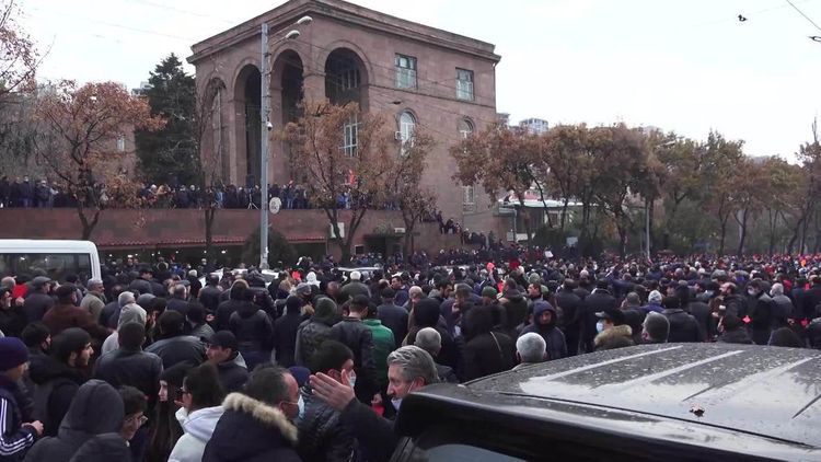 Rally being held in Armenia demanding the resignation of Pashinyan