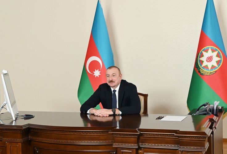 President Ilham Aliyev received in a video format co-chair of Nizami Ganjavi International Center  - UPDATED