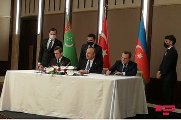 Türkiyə, Azərbaycan və Türkmənistan XİN başçılarının üçtərəfli görüşü keçirilib - YENİLƏNİB - FOTO