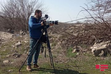 Gürcü jurnalistlər işğaldan azad edilmiş Füzuli rayonuna səfər edib - FOTO