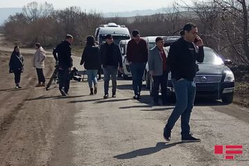 Gürcü jurnalistlər işğaldan azad edilmiş Füzuli rayonuna səfər edib - FOTO