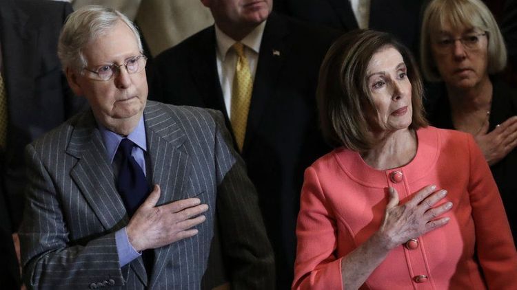 Nancy Pelosi and Mitch McConnell's homes vandalised