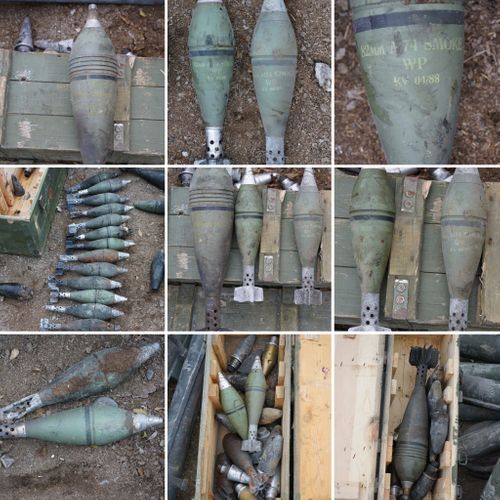 В Агдамском районе обнаружено 27 дымовых минометных снарядов с белым фосфором - ФОТО