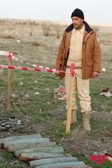 Ağdamda 27 ədəd ağ fosfor tərkibli tüstülü minaatan mərmisi tapılıb - FOTO