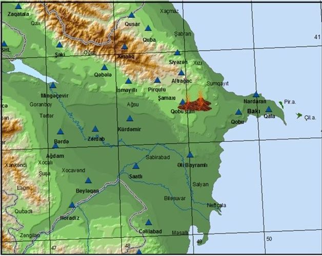 Volcano erupts in Azerbaijan
