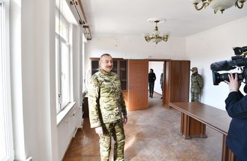 Prezident İlham Əliyev Füzuli rayonunda Füzuli-Şuşa yolunun və hava limanının təməlini qoyub, Şuşa şəhərində səfərdə olub  - FOTO - YENİLƏNİB 1