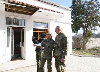 Prezident İlham Əliyev Füzuli rayonunda Füzuli-Şuşa yolunun və hava limanının təməlini qoyub, Şuşa şəhərində səfərdə olub  - FOTO - YENİLƏNİB 1
