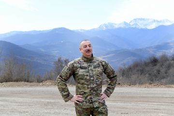 President Ilham Aliyev laid foundation stones for Fuzuli-Shusha highway and Fuzuli airport in Fuzuli district, visited the city of Shush - UPDATED-1
