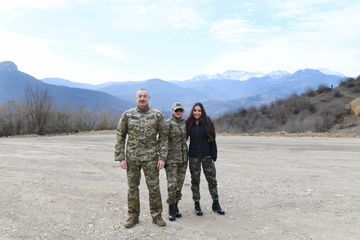 President Ilham Aliyev laid foundation stones for Fuzuli-Shusha highway and Fuzuli airport in Fuzuli district, visited the city of Shush - UPDATED-1