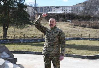 President Ilham Aliyev laid foundation stones for Fuzuli-Shusha highway and Fuzuli airport in Fuzuli district, visited the city of Shush - UPDATED-1