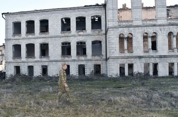 President Ilham Aliyev laid foundation stones for Fuzuli-Shusha highway and Fuzuli airport in Fuzuli district, visited the city of Shush - UPDATED-1