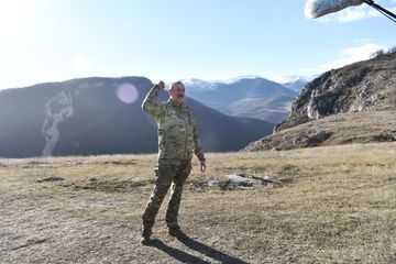 President Ilham Aliyev laid foundation stones for Fuzuli-Shusha highway and Fuzuli airport in Fuzuli district, visited the city of Shush - UPDATED-1