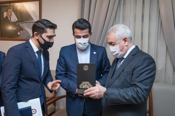 Cavid Qurbanov İranın Azərbaycandakı səfiri ilə görüşüb - FOTO