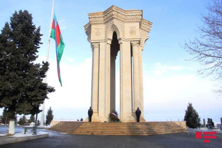 Gəncədə 20 Yanvar şəhidlərinin xatirəsi anılıb