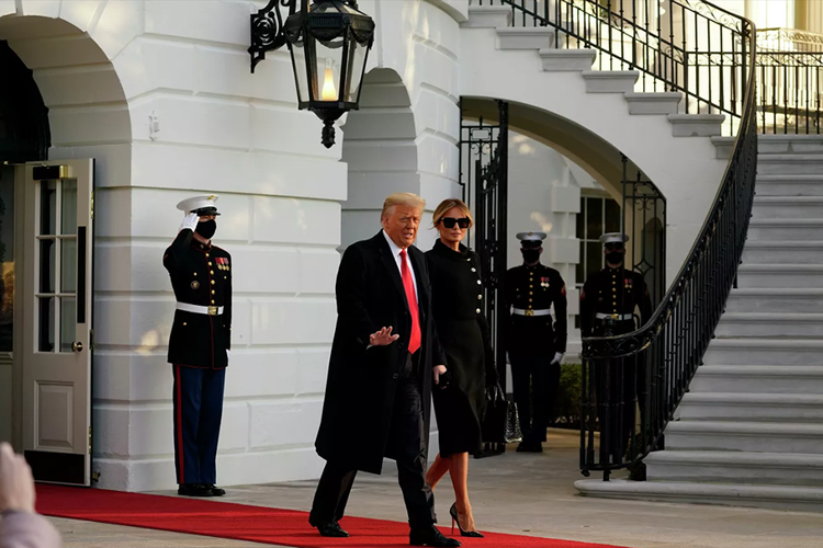 Trump leaves White House for last time as US president