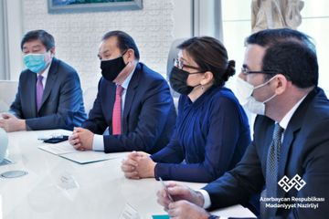 Mədəniyyət naziri türk dünyası təşkilatlarının nümayəndə heyəti ilə görüşüb