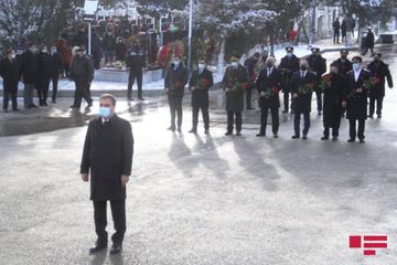 Gəncədə 20 Yanvar şəhidlərinin xatirəsi anılıb