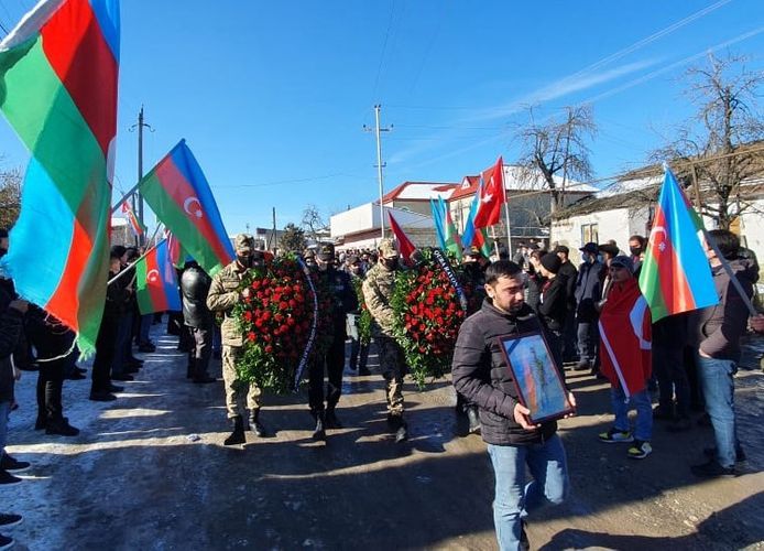 Martyred officer of Azerbaijani Army buried in Guba
