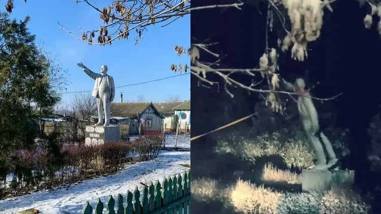  В Украине снесли последний памятник Ленину