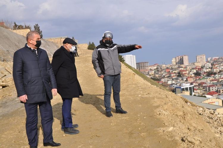 Deputy Minister of Azerbaijani MES visits landslide territory in Badamdar - VIDEO