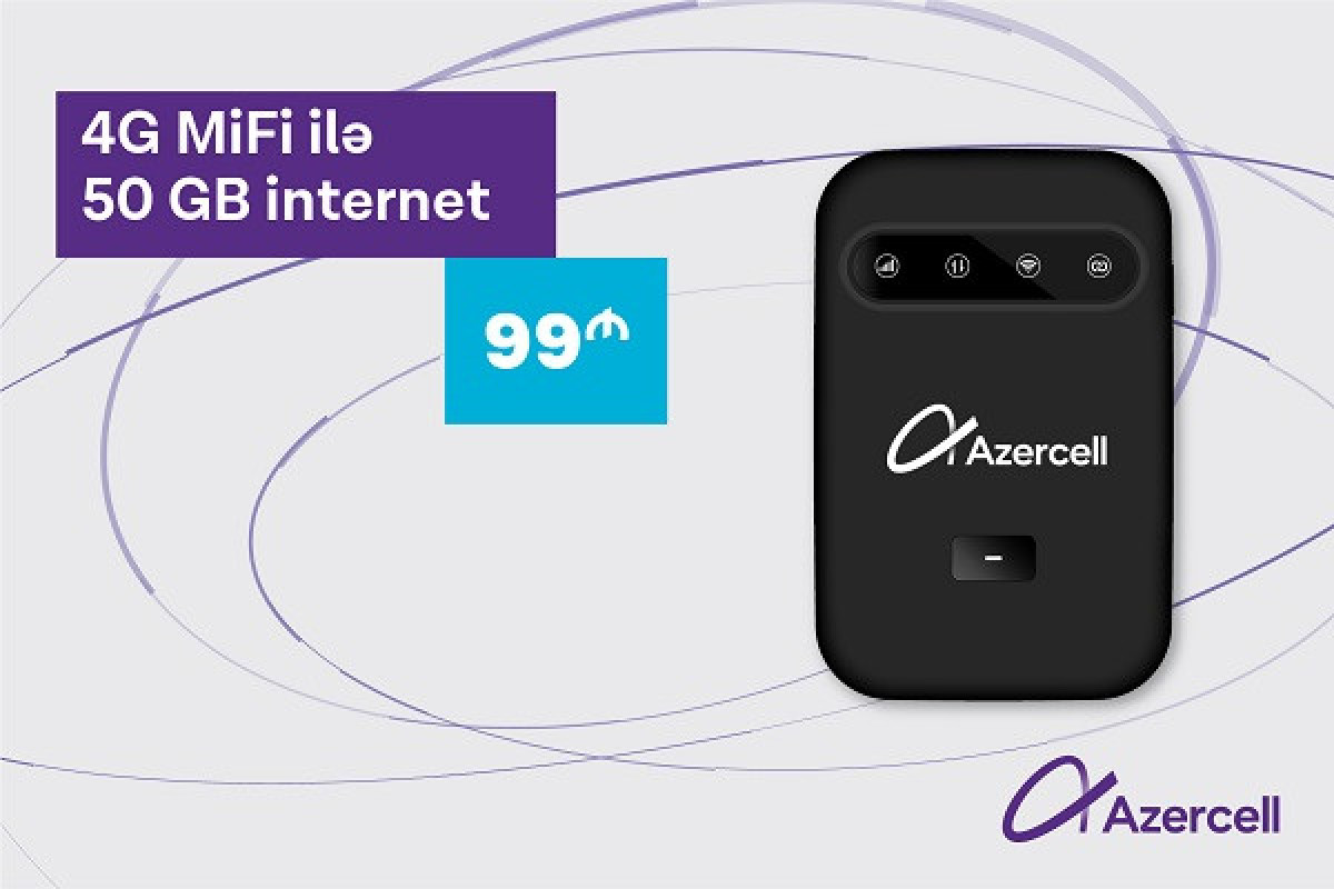 "Azercell"dən 4G MiFi ilə daha sürətli internet bağlantısı