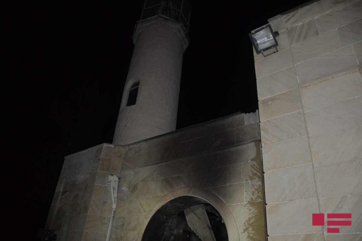 В Сабирабаде в мечети произошел пожар -ФОТО -ВИДЕО 