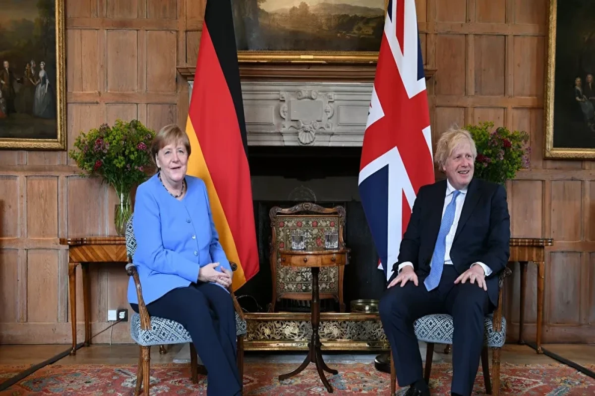 UK Prime Minister Johnson and German Chancellor Merkel hold press conference