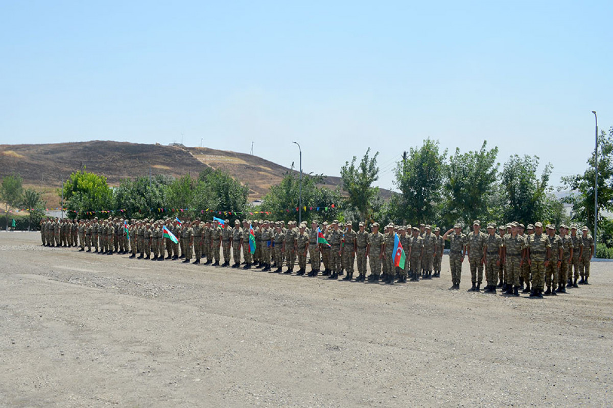Departure ceremony of servicemen discharged from military service was held in the Azerbaijan Army -VIDEO 