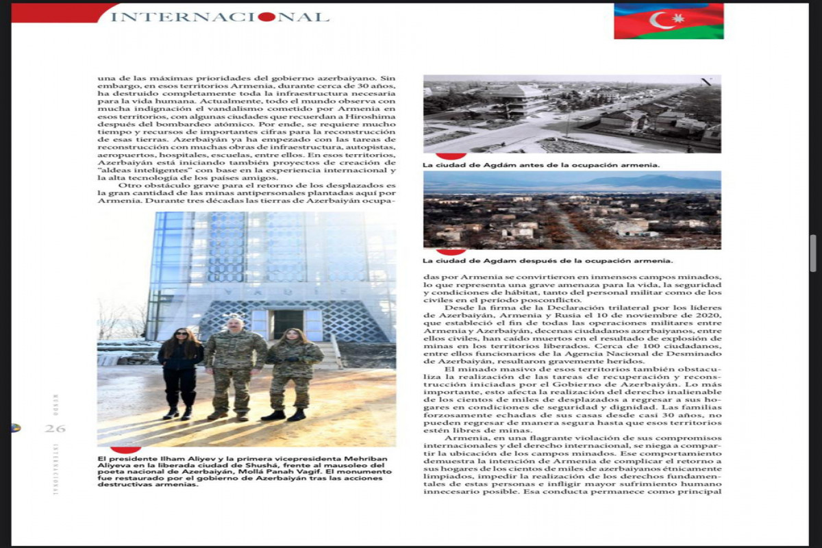 Meksikanın tanınmış jurnalı Azərbaycan haqda geniş material dərc edib 
