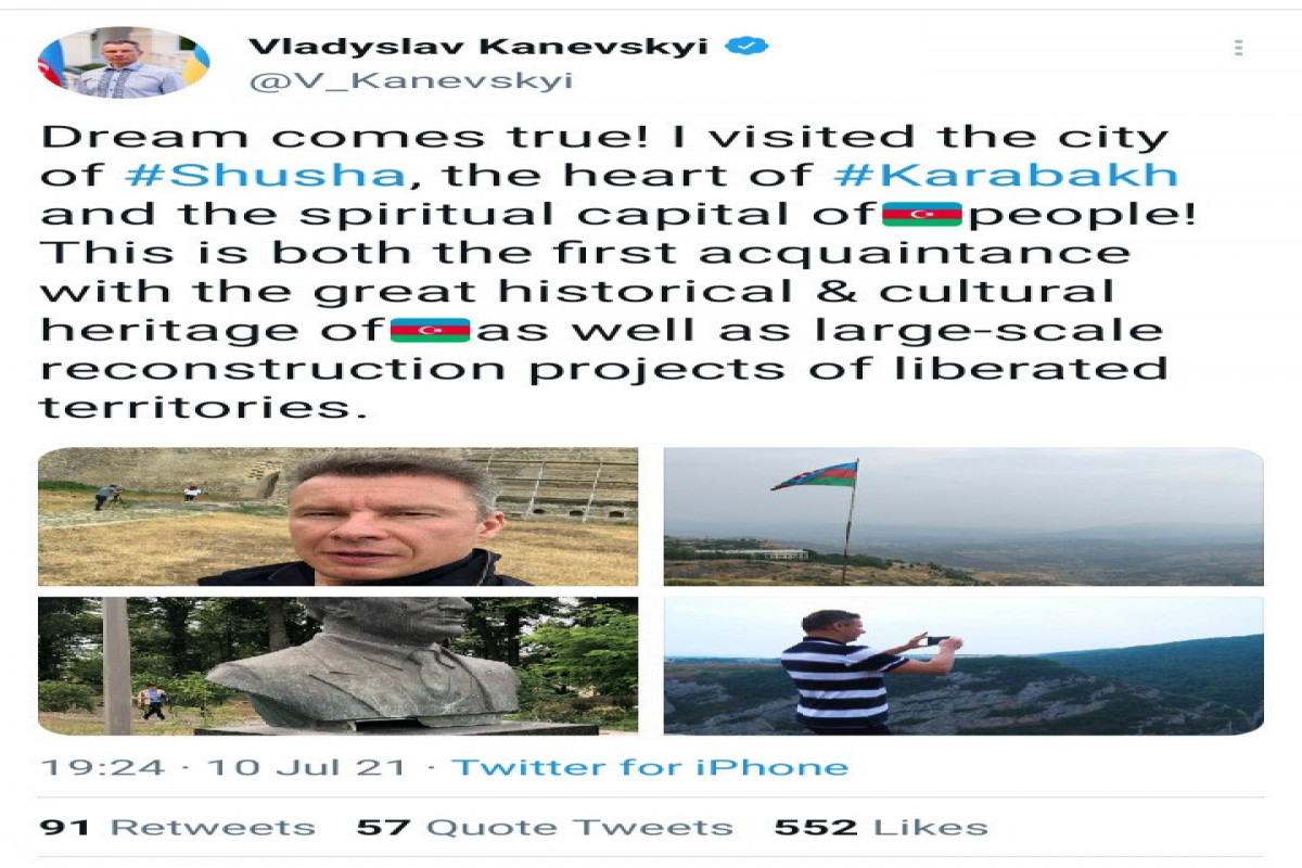 Визит украинского дипломата в Шушу вызвал злобу у армян - ВИДЕО 