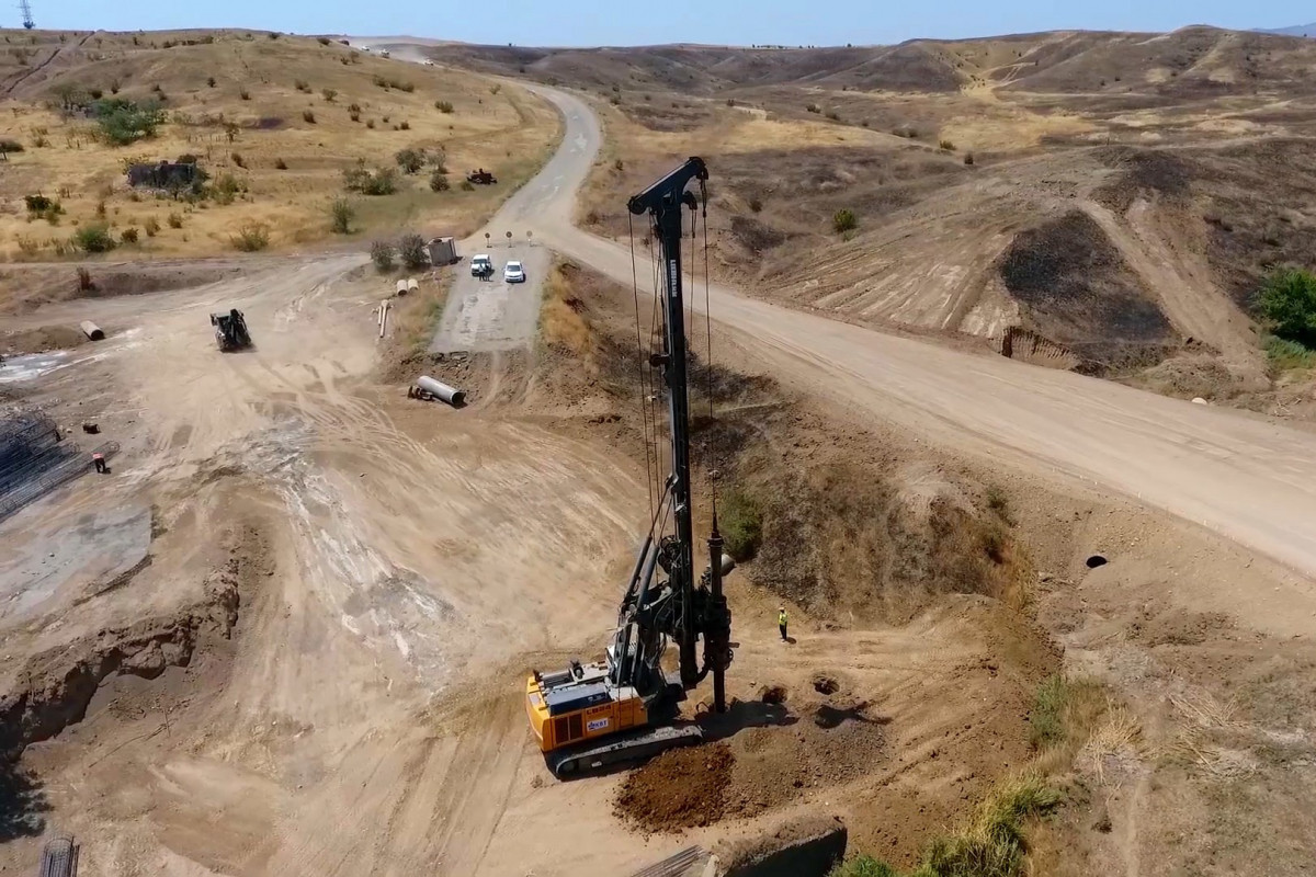 Construction of  Shukurbayli-Jabrayil-Hadrut new highway is underway-PHOTO 