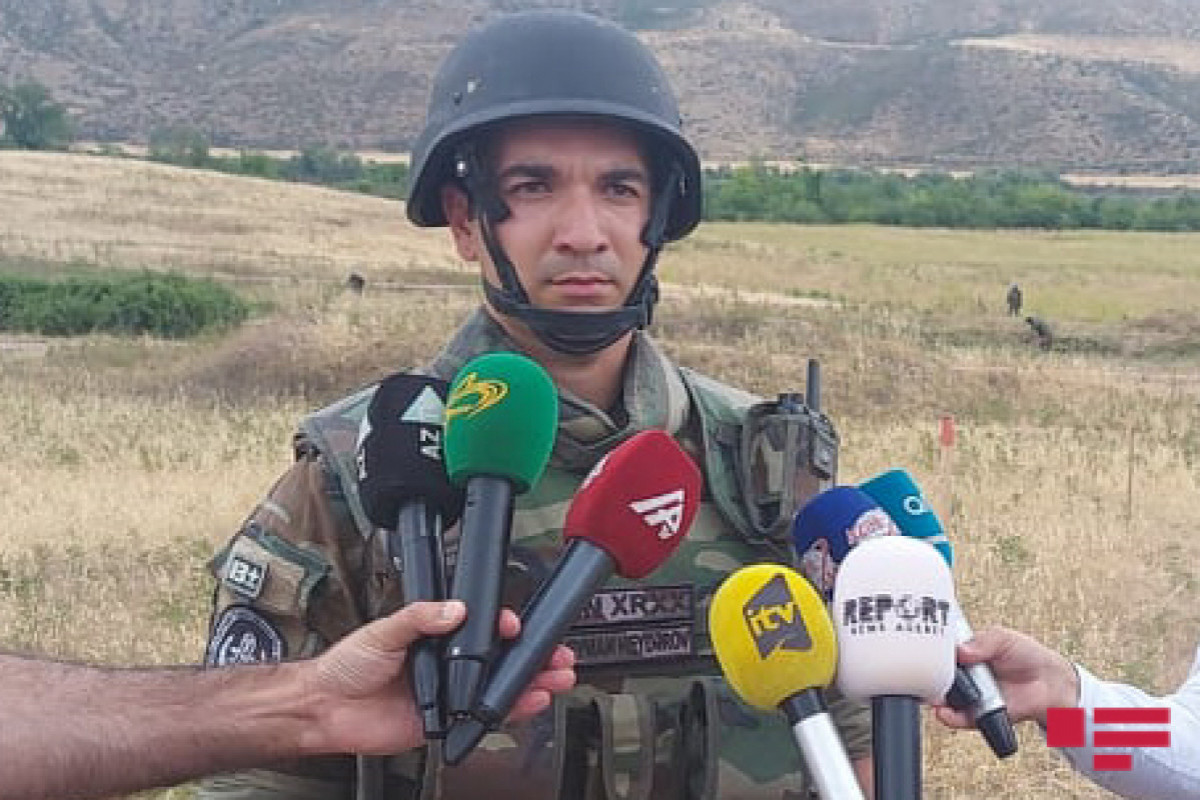 Commander of demining group of  Special Risk Rescue Service of MES Suleyman Heydarov