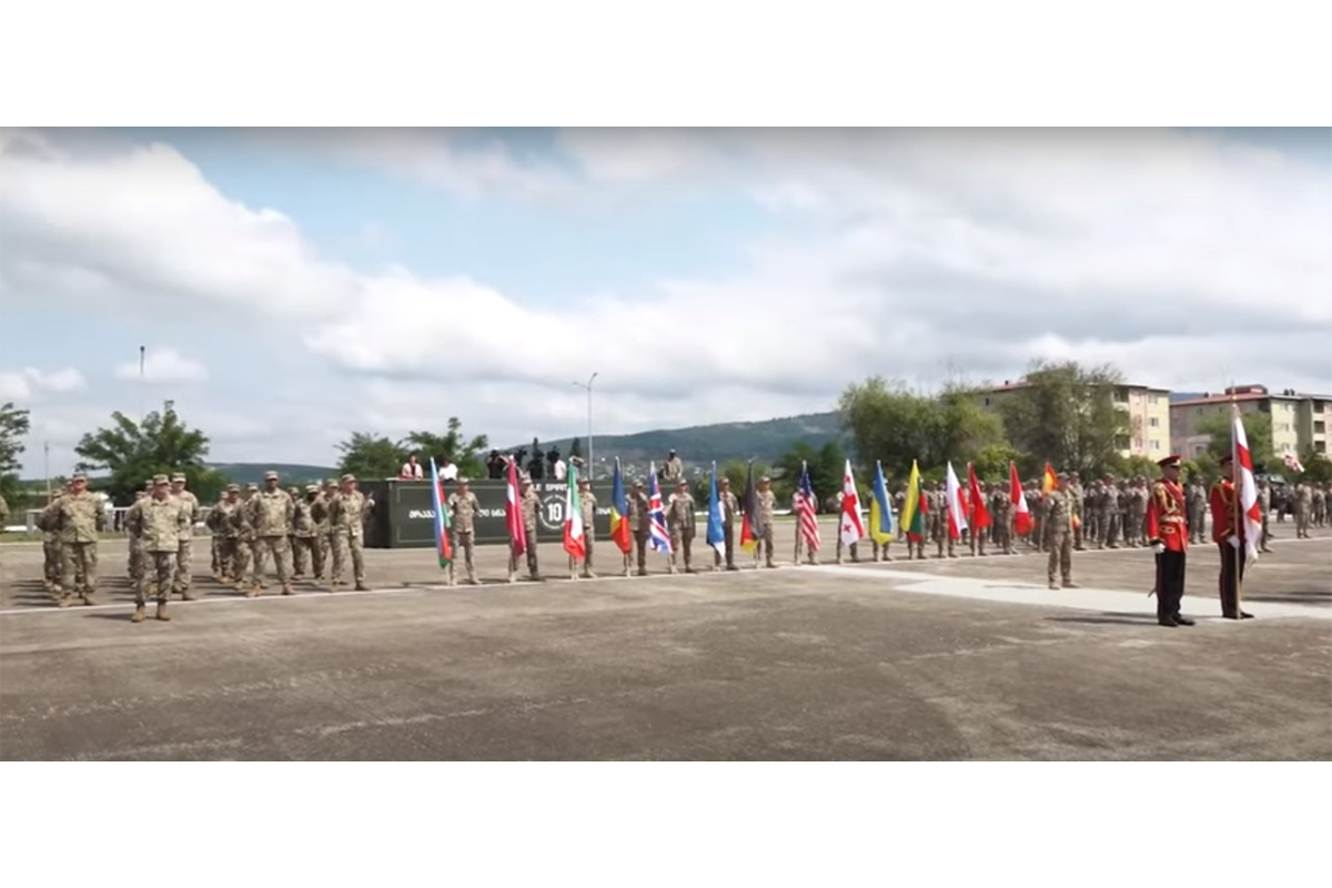 Azerbaijani servicemen take part in military training in Georgia 
