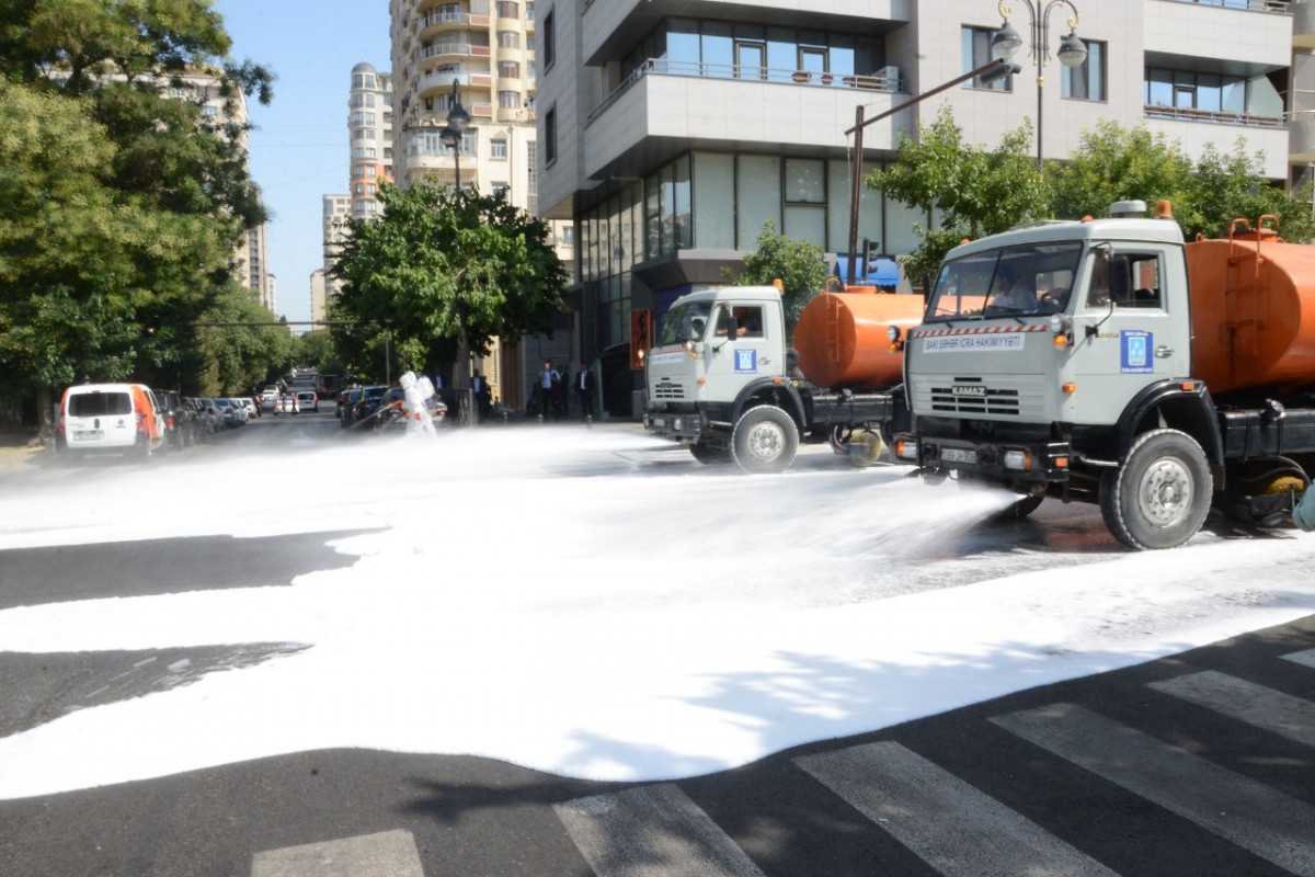 Bu gün Bakıda 546 küçə dezinfeksiya edilib