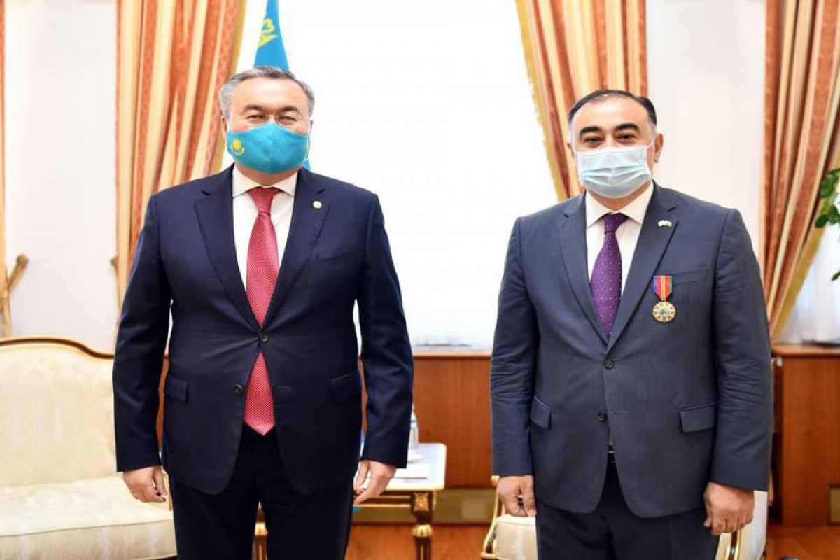 Kazakhstan President awards Azerbaijani Ambassador "Dostlug" Order