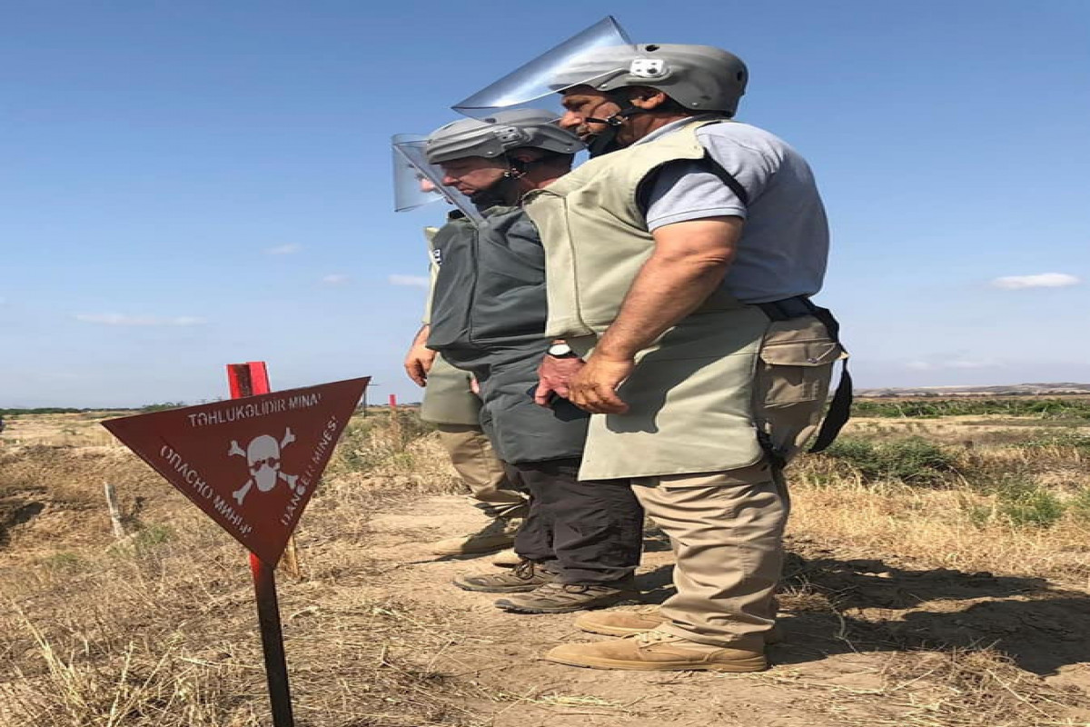 UK MoD Counter Explosives expert surveyed parts of Fuzuli affected by land mines