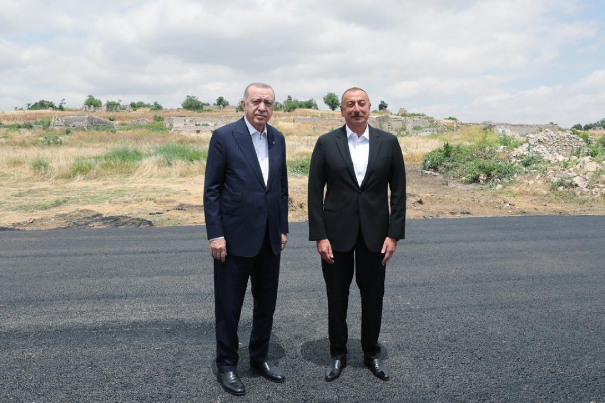 Президент Ильхам Алиев встретил Реджепа Тайипа Эрдогана в Физулинском районе-ФОТО 