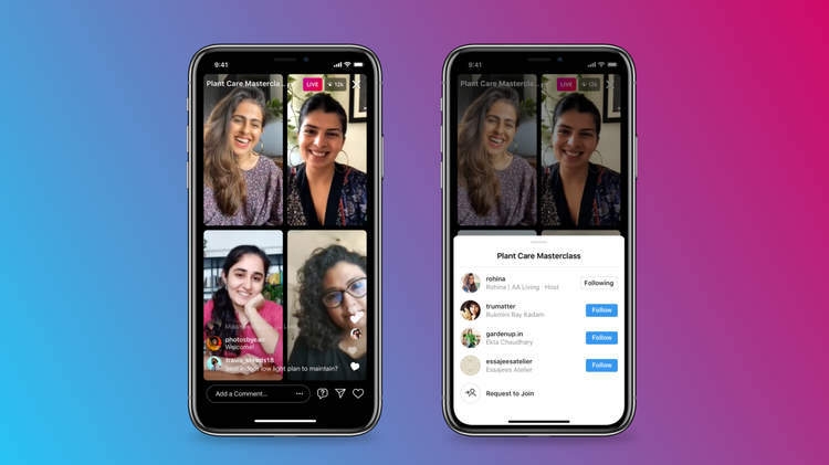Instagram launches ‘Live Rooms’ for live broadcasts with up to four creators