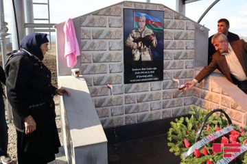 Gürcüstanda Vətən müharibəsi şəhidinin xatirəsi əbədiləşdirilib - FOTO