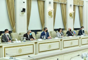 Milli Məclisin Sədri Sahibə Qafarova TBMM-nin nümayəndə heyəti ilə görüşüb