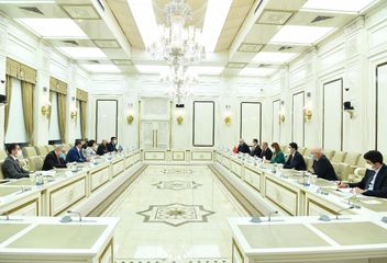 Milli Məclisin Sədri Sahibə Qafarova TBMM-nin nümayəndə heyəti ilə görüşüb