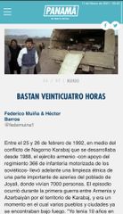 Xocalı soyqırımı barədə Panama mətbuatında məqalə dərc edilib