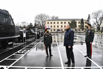 Prezident İlham Əliyev Daxili Qoşunların hərbi hissəsinin açılışında iştirak edib  - YENİLƏNİB