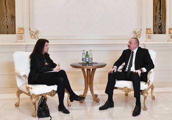 Prezident İlham Əliyev ATƏT-in fəaliyyətdə olan sədrinin başçılıq etdiyi nümayəndə heyətini qəbul edib - YENİLƏNİB