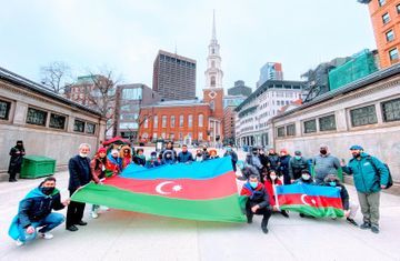 ABŞ-ın Boston şəhərində azərbaycanlıların etiraz aksiyası olub - FOTO