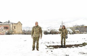 Prezident İlham Əliyev və birinci xanım Mehriban Əliyeva Şuşa şəhərində olublar - FOTO