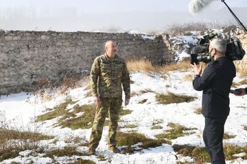 Prezident İlham Əliyev və birinci xanım Mehriban Əliyeva Şuşa şəhərində olublar - FOTO