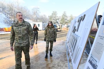 Prezident İlham Əliyev və birinci xanım Mehriban Əliyeva Şuşa şəhərində olublar - FOTO